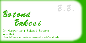 botond bakcsi business card